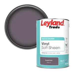 Leyland Trade Vinyl Soft Sheen Walls & Ceilings Emulsion Paint Purple Dusk (PPG13-19) - 5L