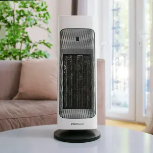 Pro Breeze 2000W Ceramic Tower Fan Heater with Digital LED Display and Remote Control