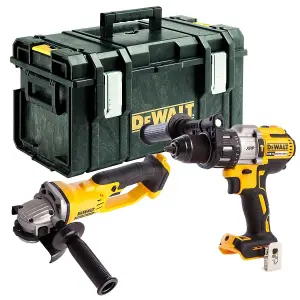 Dewalt DCK278 XR 18V DCD996 Brushless Combi Drill DCG412 Grinder Bare + Case