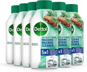 Dettol Antibacterial Washing Machine Cleaner, Removes Limescale, Dirt & Bad Odours, Original, Pack of 6 x 250ml