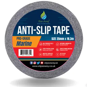 Anti Slip Waterproof Resistant Marine Safety-Grip Non Skid Tape perfect for Boats -BLUE  25mm x 18.3m