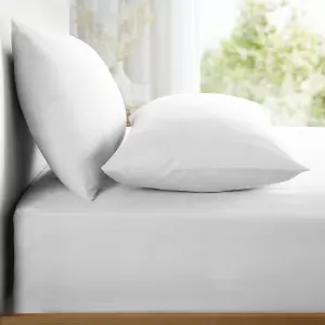 Appletree Pure White 100% Pure Cotton 28cm Fitted Sheet