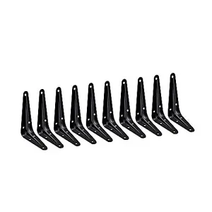 EAI - London Shelf Bracket - 100x75x29x1mm - Black - Pack of 10