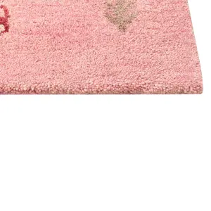 Wool Gabbeh Area Rug 200 x 300 cm Pink YULAFI