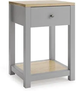 Dunelm Olney Side Table, Farmhouse, Grey