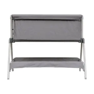 Snoozie Folding Travel Cot with Mattress Dark Grey