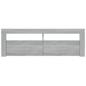 Berkfield TV Cabinet with LED Lights Grey Sonoma 120x35x40 cm