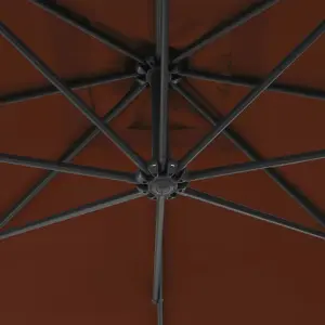 Berkfield Cantilever Umbrella with Steel Pole 300 cm Terracotta