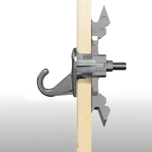 Corefix Spike Large Wall Hook. Nickel Finish with fixing