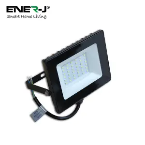 30W LED Floodlight Pre Wired with 500W RF Receiver + 1 Gang Wireless Kinetic Switch (White Body)