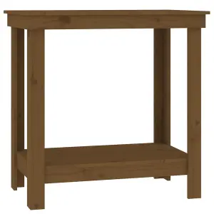 Berkfield Work Bench Honey Brown 80x50x80 cm Solid Wood Pine