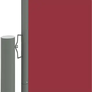 Berkfield Retractable Side Awning Red 117x1200 cm