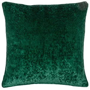 Paoletti Ripple Pressed Velvet Piped Feather Filled Cushion