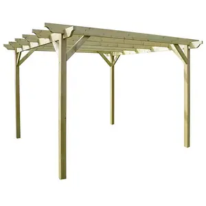 Garden Pergola - Wood - L300 x W300 x H270 cm - Light Green