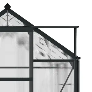 Outsunny 6x8ft Walk-In Polycarbonate Greenhouse Plant Grow Galvanized Aluminium