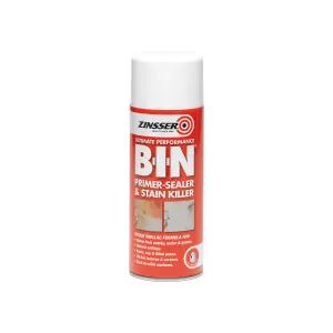 Zinsser B-I-N Off white Matt Primer & undercoat Spray paint, 400ml