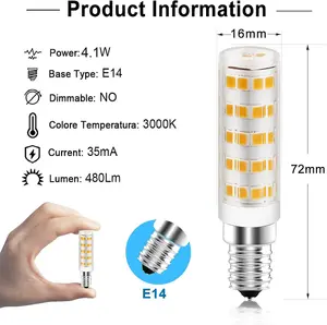 Extrastar 4.1W LED Mini Bulb E14, 3000K (pack of 10)