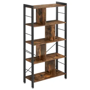 Westhought Bookcase Rustic Brown/Ink Black