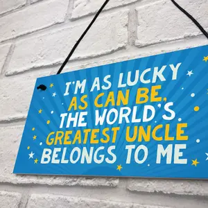 Special Uncle Gift From Niece Nephew Hanging Plaque Gift For Brother Uncle From Niece Nephew