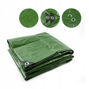 Tarpaulin Sheet Cover Green Waterproof Ground Camping Multipurpose Furniture 10m x 15m