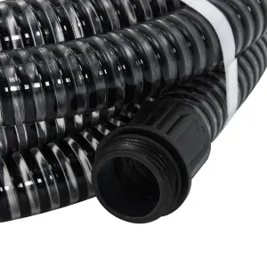 Berkfield Suction Hose with Brass Connectors 15 m 25 mm Black