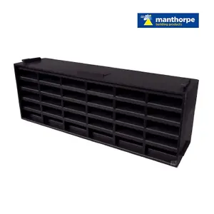 20 x Blue/Black Interlocking Air Brick Vents 9" x 3" Grille for Air Flow Ventilation