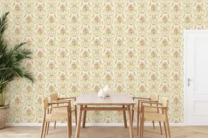 SK Filson Peach Floral Wallpaper