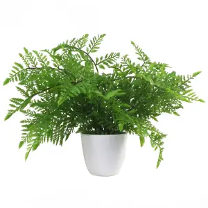 Artificial Ferns Plants Pack of 3 x 30cm Botanical Fern 30cm Potted Display Botanik