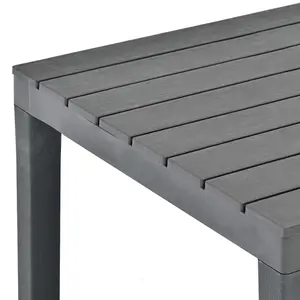 Berkfield Garden Table Anthracite 78x78x72 cm Plastic