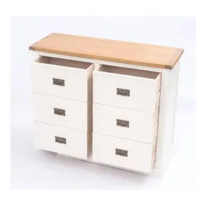 Cosenza 6 Drawer Chest of Drawers Bras Drop Handle