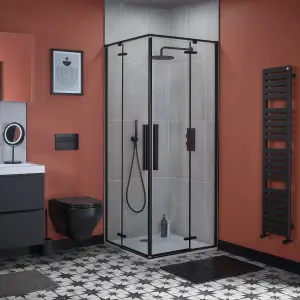 Aquadry Oria Matt Black Wall-mounted Shower arm