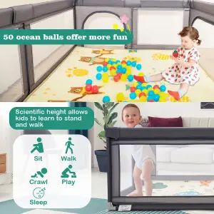 Costway Baby Playpen Child Safety Gate Portable Activity Area for Children