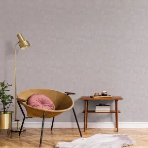 Galerie Luxe Grey Pink Matte Plain Smooth Wallpaper