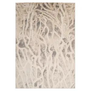 Silver Grey Metallic Marble Lustre Sheen Rug 190x280cm