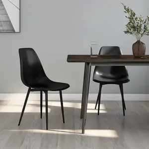 Berkfield Dining Chairs 2 pcs Black PP