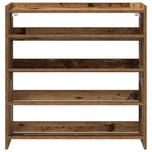 Berkfield Shoe Rack Brown Oak 80x25x81 cm Engineered Wood