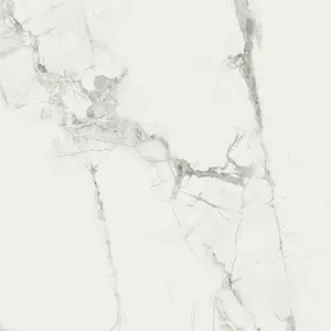 Carrara White Marble Gloss SPC Vinyl Click Flooring Tile Waterproof 610mm x 305mm