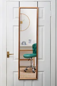 Maison by Premier Mize Copper Plastic Frame Over Door Mirror