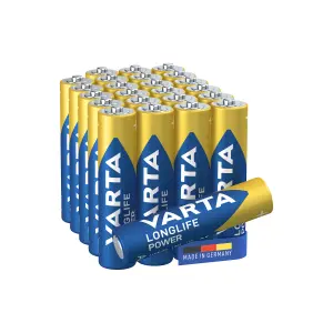 Varta Longlife Power 1.5V AAA Battery, Pack of 24