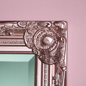 Melody Maison Tall Ornate Rose Gold Pink Mirror 47cm x 142cm