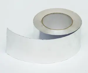 Aluminium Foil Ducting Tape - 30 Micron Temperature Resistance - 50m x 50mm