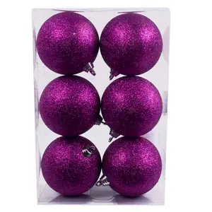 Xmas Bauble (Set of 6) Purple