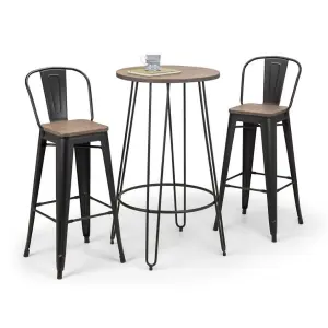 Dalston & Grafton Modern Bar Set with 2 Bar Stools