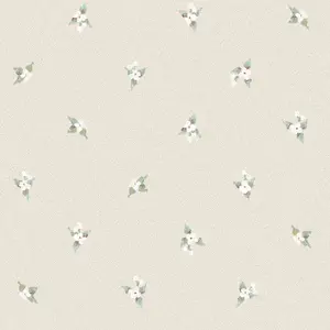 Galerie Abby Rose 4 Turquoise Beige Plum Laurel Spot Smooth Wallpaper