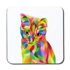 Animal Cat Illustration Pop Art (Coaster) / Default Title