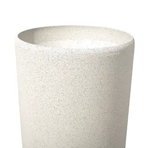 Plant Pot Stone 39 x 39 x 75 cm Beige ABDERA