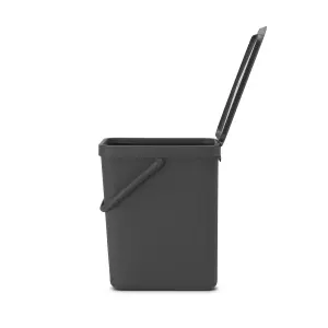 Brabantia Grey Plastic Bin - 25L Freestanding