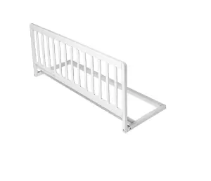 Safetots Narrow Wooden Bed Guard, White, 38cm High x 90cm Wide, Toddler Bedrail for Safety, Secure Child Bed Rail