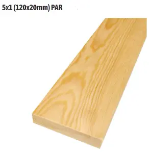 5x1 PAR Smooth All Round Timber Boards 120mm x 20mm x 3600mm (4 Lengths In A Pack)