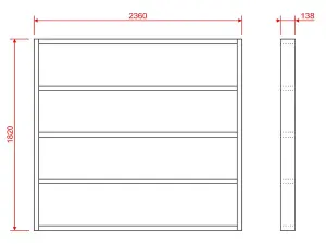 Wooden shed bases 8x6 (W-236cm x D-182cm), made of 38mm x 140mm